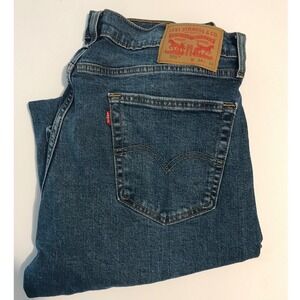 Levis 505 Regular Fit Straight Leg Mens Blue Jeans 34x32 Medium Wash Denim